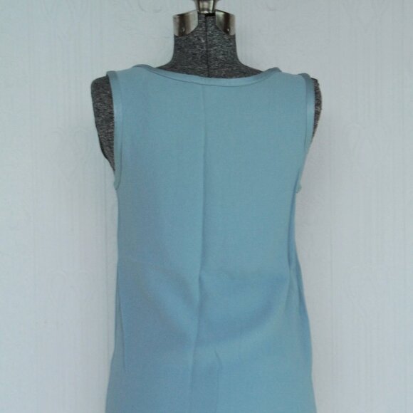 80's YSL Yves Saint Laurent top tank, icy blue - Picture 2 of 3